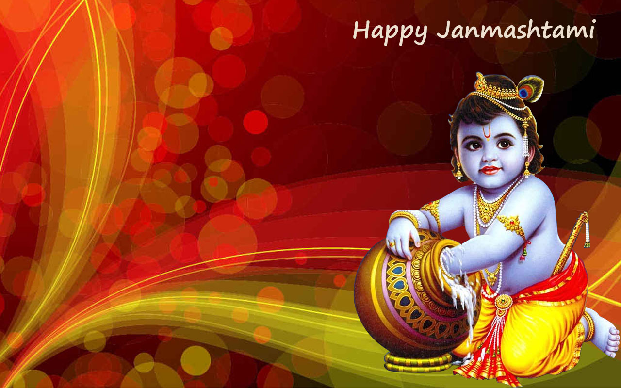 जनमषटम पर अपन दसत और रशतदर क एडवस म भज य wallpapers   Krishna Janmashtami 2018 Image Hd Wallpapers With Quotes Wishes  Amar  Ujala Hindi News Live